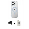 MARSİLYAN™- iPhone 14 Pro Max Kılıf Yörünge Koleksiyonu - Siyah Bilvis Hayalet Cam Ekran Koruyucu + Raze Metal Kamera Lens - GS