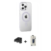 MARSİLYAN™- iPhone 14 Pro Max Kılıf Yörünge Koleksiyonu - Siyah Bilvis Hayalet Cam Ekran Koruyucu + Raze Metal Kamera Lens - GS