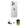MARSİLYAN™- iPhone 14 Pro Max Kılıf Yörünge Koleksiyonu - Siyah Buffer Cam Ekran Koruyucu + Bilvis Titan Kamera Lens - GD