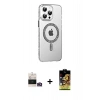 MARSİLYAN™- iPhone 14 Pro Max Kılıf Yörünge Koleksiyonu - Siyah Buffer Cam Ekran Koruyucu + Bilvis Titan Kamera Lens - GD