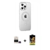 MARSİLYAN™- iPhone 14 Pro Max Kılıf Yörünge Koleksiyonu - Siyah Buffer Cam Ekran Koruyucu + Bilvis Titan Kamera Lens - GD
