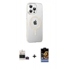 MARSİLYAN™- iPhone 14 Pro Max Kılıf Yörünge Koleksiyonu - Siyah Buffer Hayalet Cam Ekran Koruyucu + Bilvis Titan Kamera Lens - SH
