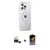 MARSİLYAN™- iPhone 14 Pro Max Kılıf Yörünge Koleksiyonu - Siyah Buffer Hayalet Cam Ekran Koruyucu + Siyah Bilvis Titan Kamera Lens