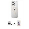 MARSİLYAN™- iPhone 14 Pro Max Kılıf Yörünge Koleksiyonu - Siyah Joko 5D Cam + Gold Bilvis Titan Kamera Lens