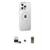 MARSİLYAN™- iPhone 14 Pro Max Kılıf Yörünge Koleksiyonu - Siyah Joko Magic 5D Hayalet Cam + Bilvis Titan Kamera Lens - GD