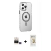 MARSİLYAN™- iPhone 14 Pro Max Kılıf Yörünge Koleksiyonu - Siyah Mat Seramik Nano Ekran Koruyucu + Bilvis Titan Kamera Lens - GS
