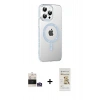 MARSİLYAN™- iPhone 14 Pro Max Kılıf Yörünge Koleksiyonu - Siyah Mat Seramik Nano Ekran Koruyucu + Bilvis Titan Kamera Lens - GS