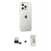 MARSİLYAN™- iPhone 14 Pro Max Kılıf Yörünge Koleksiyonu - Siyah Mat Seramik Nano Ekran Koruyucu + Bilvis Titan Kamera Lens - GS