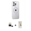 MARSİLYAN™- iPhone 14 Pro Max Kılıf Yörünge Koleksiyonu - Siyah Mat Seramik Nano Ekran Koruyucu + Bilvis Titan Kamera Lens - GS
