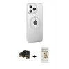 MARSİLYAN™- iPhone 14 Pro Max Kılıf Yörünge Koleksiyonu - Siyah Mat Seramik Nano Ekran Koruyucu + Raze Metal Kamera Lens - GD