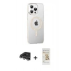 MARSİLYAN™- iPhone 14 Pro Max Kılıf Yörünge Koleksiyonu - Siyah Mat Seramik Nano Ekran Koruyucu + Raze Metal Kamera Lens - GS