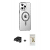 MARSİLYAN™- iPhone 14 Pro Max Kılıf Yörünge Koleksiyonu - Siyah Mat Seramik Nano Ekran Koruyucu + Raze Metal Kamera Lens - GS
