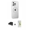 MARSİLYAN™- iPhone 14 Pro Max Kılıf Yörünge Koleksiyonu - Siyah Mat Seramik Nano Ekran Koruyucu + Raze Metal Kamera Lens - GS