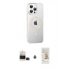 MARSİLYAN™- iPhone 14 Pro Max Kılıf Yörünge Koleksiyonu - Siyah Mat Seramik Nano Ekran Koruyucu + Bilvis Titan Kamera Lens - SH