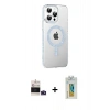 MARSİLYAN™- iPhone 14 Pro Max Kılıf Yörünge Koleksiyonu - Siyah Polymer Nano Ekran Koruyucu + Bilvis Titan Kamera Lens - DNMR