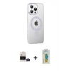 MARSİLYAN™- iPhone 14 Pro Max Kılıf Yörünge Koleksiyonu - Siyah Polymer Nano Ekran Koruyucu + Bilvis Titan Kamera Lens - DNMR