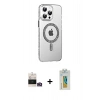MARSİLYAN™- iPhone 14 Pro Max Kılıf Yörünge Koleksiyonu - Siyah Polymer Nano Ekran Koruyucu + Bilvis Titan Kamera Lens - GD