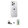 MARSİLYAN™- iPhone 14 Pro Max Kılıf Yörünge Koleksiyonu - Siyah Polymer Nano Ekran Koruyucu + Bilvis Titan Kamera Lens - GS