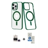MARSİLYAN™- iPhone 14 Pro Max Kılıf Yörünge Minimal - Şeffaf Royal Nano Ekran Koruyucu + Bilvis Titan Kamera Lens - DNMR