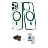 MARSİLYAN™- iPhone 14 Pro Max Kılıf Yörünge Minimal - Şeffaf Royal Nano Ekran Koruyucu + Raze Metal Kamera Lens - GD
