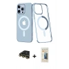 MARSİLYAN™- iPhone 14 Pro Max Kılıf Yörünge Minimal - Siyah 6D Mat Seramik Hayalet Nano Ekran Koruyucu + Gold Raze Metal Kamera Lens