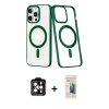 MARSİLYAN™- iPhone 14 Pro Max Kılıf Yörünge Minimal - Siyah 6D Mat Seramik Hayalet Nano Ekran Koruyucu + PVD Metal Kamera Lens - TU