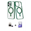 MARSİLYAN™- iPhone 14 Pro Max Kılıf Yörünge Minimal - Siyah Bilvis 5in1 5D Magic Hayalet Cam Ekran Koruyucu + Bilvis Titan Kamera Lens - DNMR