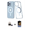 MARSİLYAN™- iPhone 14 Pro Max Kılıf Yörünge Minimal - Siyah Buffer Hayalet Cam Ekran Koruyucu + Bilvis Titan Kamera Lens - SH