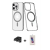 MARSİLYAN™- iPhone 14 Pro Max Kılıf Yörünge Minimal - Siyah Joko 5D Cam + Raze Metal Kamera Lens - GS