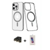MARSİLYAN™- iPhone 14 Pro Max Kılıf Yörünge Minimal - Siyah Joko 5D Cam + Raze Metal Kamera Lens - GD