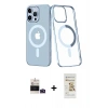 MARSİLYAN™- iPhone 14 Pro Max Kılıf Yörünge Minimal - Siyah Mat Seramik Nano Ekran Koruyucu + Bilvis Titan Kamera Lens - DNMR