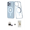 MARSİLYAN™- iPhone 14 Pro Max Kılıf Yörünge Minimal - Siyah Mat Seramik Nano Ekran Koruyucu + Bilvis Titan Kamera Lens - GD
