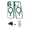 MARSİLYAN™- iPhone 14 Pro Max Kılıf Yörünge Minimal - Siyah Mat Seramik Nano Ekran Koruyucu + Raze Metal Kamera Lens - GS