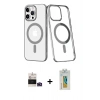 MARSİLYAN™- iPhone 14 Pro Max Kılıf Yörünge Minimal - Siyah Polymer Nano Ekran Koruyucu + Bilvis Titan Kamera Lens - DNMR