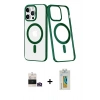 MARSİLYAN™- iPhone 14 Pro Max Kılıf Yörünge Minimal - Siyah Polymer Nano Ekran Koruyucu + Bilvis Titan Kamera Lens - GD