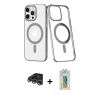 MARSİLYAN™- iPhone 14 Pro Max Kılıf Yörünge Minimal - Siyah Polymer Nano Ekran Koruyucu + Raze Metal Kamera Lens - GS