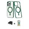 MARSİLYAN™- iPhone 14 Pro Max Kılıf Yörünge Minimal - Siyah Polymer Nano Ekran Koruyucu + Raze Metal Kamera Lens - GS