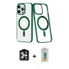 MARSİLYAN™- iPhone 14 Pro Max Kılıf Yörünge Minimal - Siyah Polymer Nano Ekran Koruyucu + PVD Metal Kamera Lens - TU