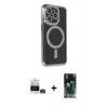 MARSİLYAN™- iPhone 14 Pro Max Kılıf Zirve Doku Prime - Şeffaf 360 Full Body Arka Koruyucu + Bilvis Titan Kamera Lens - GD