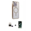 MARSİLYAN™- iPhone 14 Pro Max Kılıf Zirve Doku Prime - Şeffaf 360 Full Body Arka Koruyucu + Bilvis Titan Kamera Lens - GD