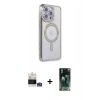 MARSİLYAN™- iPhone 14 Pro Max Kılıf Zirve Doku Prime - Şeffaf 360 Full Body Arka Koruyucu + Bilvis Titan Kamera Lens - GS