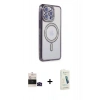 MARSİLYAN™- iPhone 14 Pro Max Kılıf Zirve Doku Prime - Şeffaf Pasifik Cam Ekran Koruyucu + Bilvis Titan Kamera Lens - SH