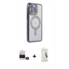 MARSİLYAN™- iPhone 14 Pro Max Kılıf Zirve Doku Prime - Şeffaf Pasifik Cam Ekran Koruyucu + Bilvis Titan Kamera Lens - GS
