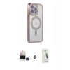 MARSİLYAN™- iPhone 14 Pro Max Kılıf Zirve Doku Prime - Şeffaf Pasifik Cam Ekran Koruyucu + Bilvis Titan Kamera Lens - DNMR