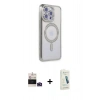 MARSİLYAN™- iPhone 14 Pro Max Kılıf Zirve Doku Prime - Şeffaf Pasifik Cam Ekran Koruyucu + Bilvis Titan Kamera Lens - DNMR