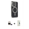 MARSİLYAN™- iPhone 14 Pro Max Kılıf Zirve Doku Prime - Şeffaf Pasifik Cam Ekran Koruyucu + Bilvis Titan Kamera Lens - GS