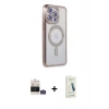 MARSİLYAN™- iPhone 14 Pro Max Kılıf Zirve Doku Prime - Şeffaf Pasifik Cam Ekran Koruyucu + Bilvis Titan Kamera Lens - GS