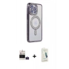 MARSİLYAN™- iPhone 14 Pro Max Kılıf Zirve Doku Prime - Şeffaf Pasifik Cam Ekran Koruyucu + Bilvis Titan Kamera Lens - DNMR