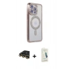 MARSİLYAN™- iPhone 14 Pro Max Kılıf Zirve Doku Prime - Şeffaf Pasifik Cam Ekran Koruyucu + Raze Metal Kamera Lens - GD