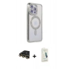 MARSİLYAN™- iPhone 14 Pro Max Kılıf Zirve Doku Prime - Şeffaf Pasifik Cam Ekran Koruyucu + Raze Metal Kamera Lens - GD